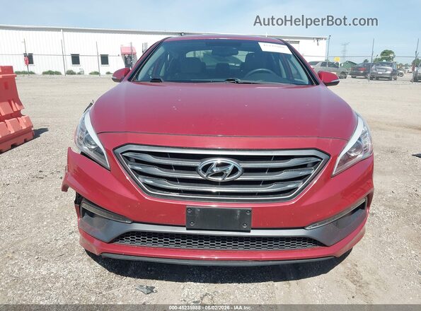 5NPE34AF5HH572610 2017 HYUNDAI SONATA Red ხელსაწყოთა პანელის ხედი