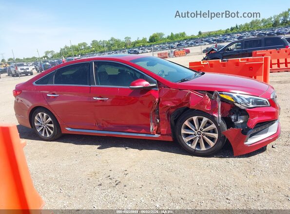 5NPE34AF5HH572610 2017 HYUNDAI SONATA Red უკანა სალონის ხედი
