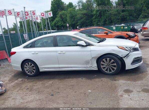 5NPE34AF5HH575054 2017 HYUNDAI SONATA White უკანა სალონის ხედი