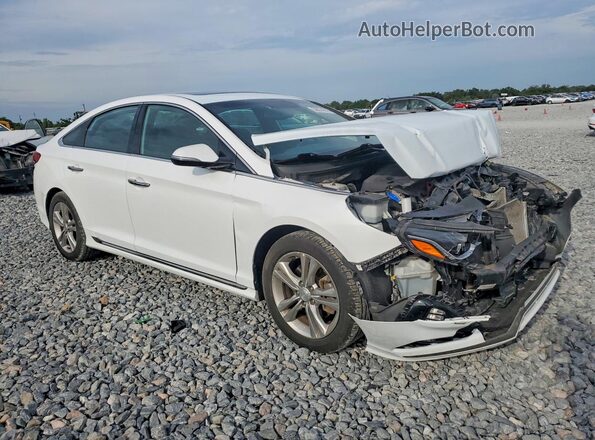 5NPE34AF5JH714881 2018 HYUNDAI SONATA White Front right