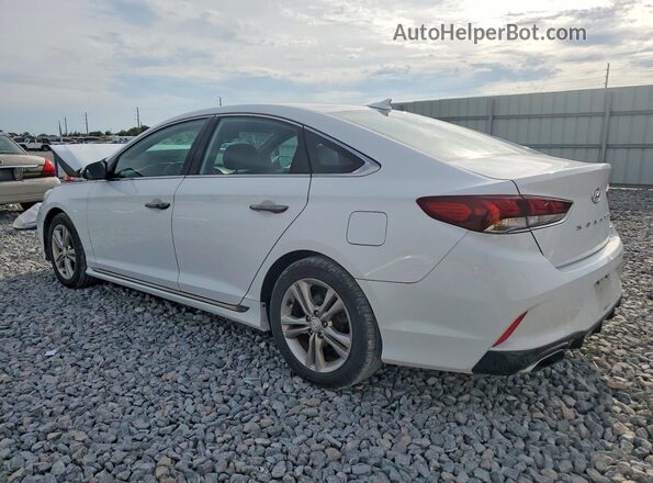 5NPE34AF5JH714881 2018 HYUNDAI SONATA White Rear left