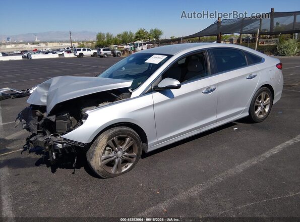 5NPE34AF5KH744352 2019 HYUNDAI SONATA Gray Front left