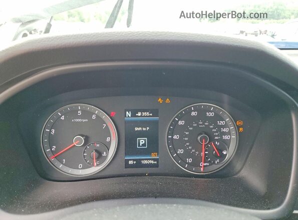 5NPE34AF5KH791915 2019 HYUNDAI SONATA Silver Instrument cluster view