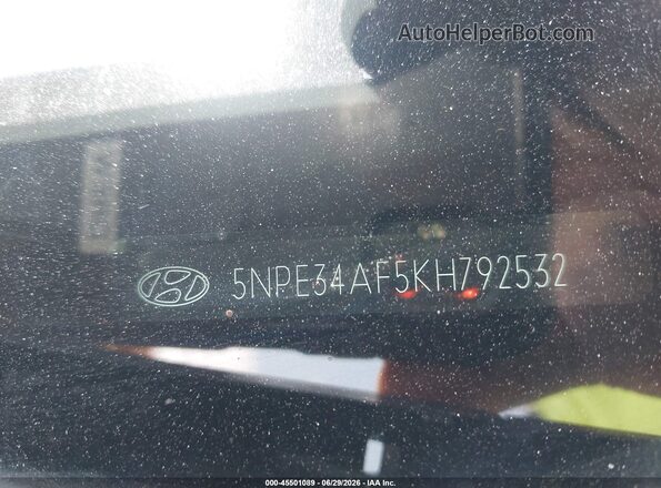 5NPE34AF5KH792532 2019 HYUNDAI SONATA Black 
