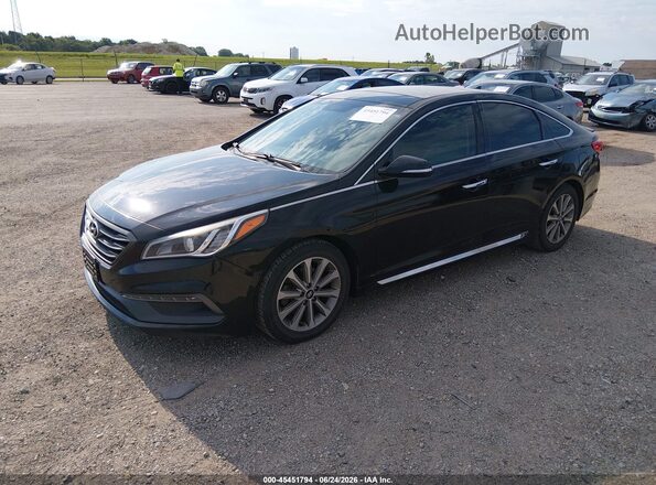 5NPE34AF6GH272332 2016 HYUNDAI SONATA Black Front left