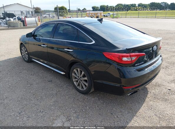 5NPE34AF6GH272332 2016 HYUNDAI SONATA Black Rear left