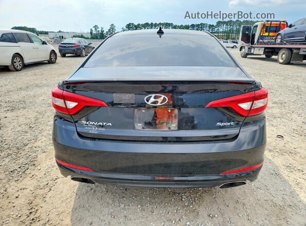 5NPE34AF6GH279054 2016 HYUNDAI SONATA Black Widok z tyłu