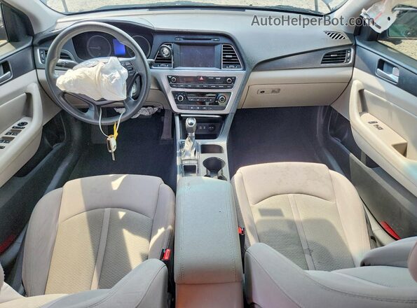 5NPE34AF6GH279054 2016 HYUNDAI SONATA Black Widok deski rozdzielczej