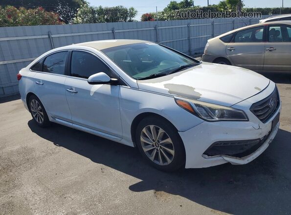 5NPE34AF6GH343223 2016 HYUNDAI SONATA White Front right