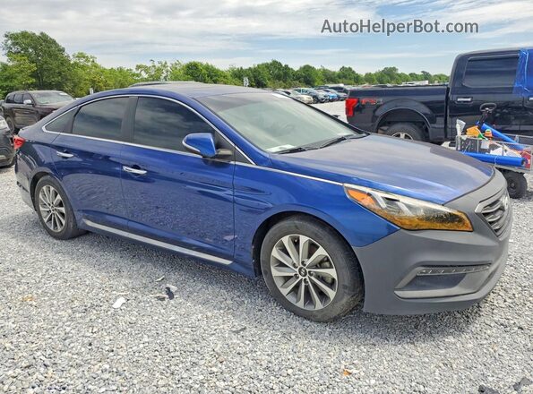 5NPE34AF6GH344629 2016 HYUNDAI SONATA Blue წინა მარჯვენა