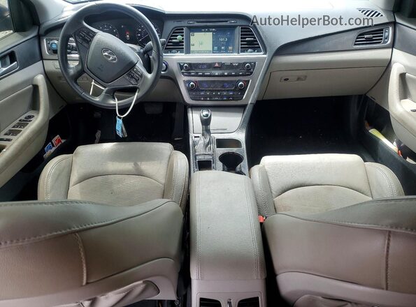 5NPE34AF6GH344629 2016 HYUNDAI SONATA Blue წინა პანელის ხედი