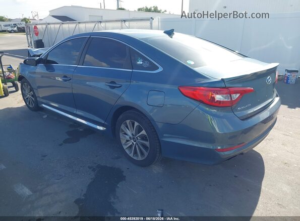 5NPE34AF6GH379171 2016 HYUNDAI SONATA Blue Հետևի ձախ