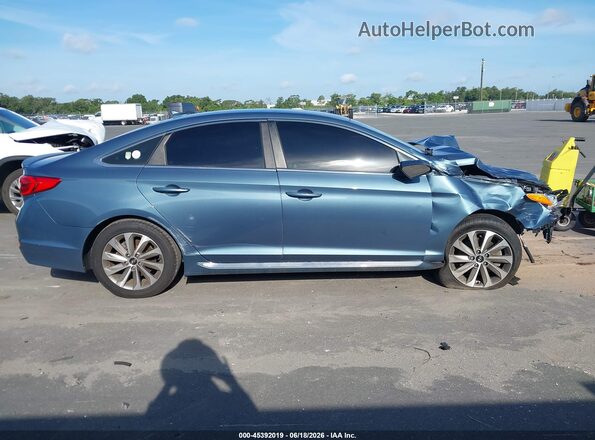 5NPE34AF6GH379171 2016 HYUNDAI SONATA Blue Սալոնի 360 աստիճան տեսք