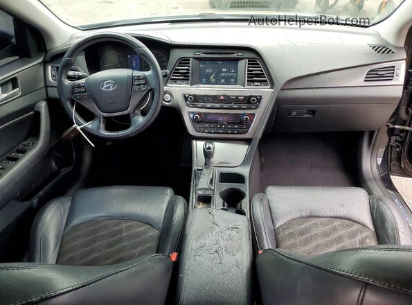 5NPE34AF6GH423119 2016 HYUNDAI SONATA Black Вид панелі приладів