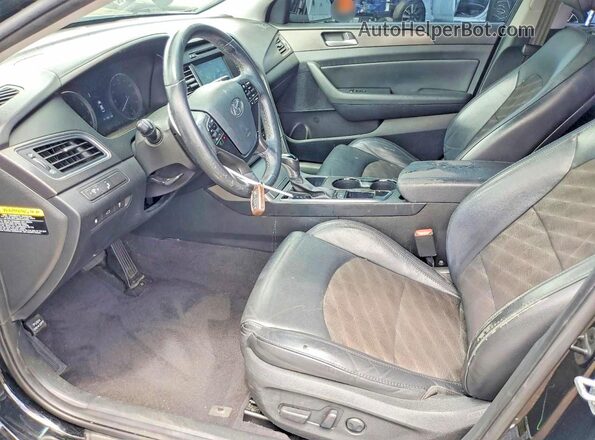 5NPE34AF6GH423119 2016 HYUNDAI SONATA Black Вид салону спереду