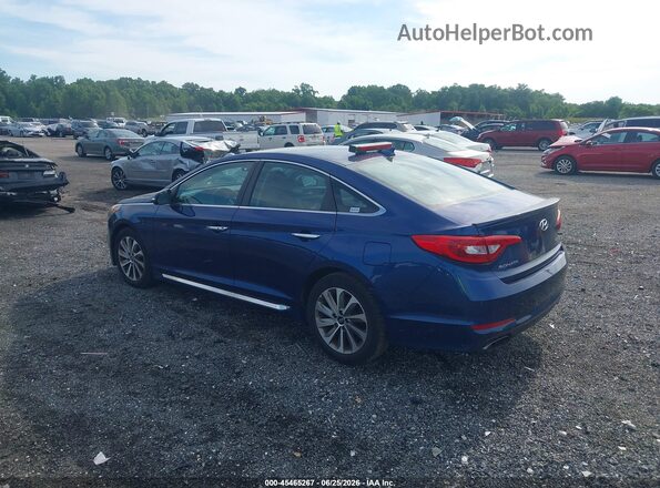 5NPE34AF6GH433763 2016 HYUNDAI SONATA Blue Հետևի ձախ