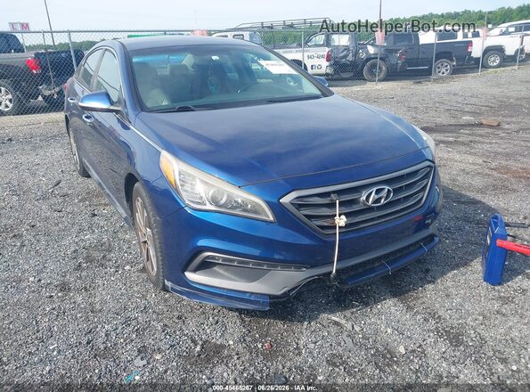 5NPE34AF6GH433763 2016 HYUNDAI SONATA Blue Դիմացի տեսք