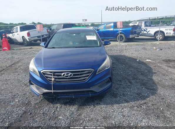 5NPE34AF6GH433763 2016 HYUNDAI SONATA Blue Սարքավորումների վահանակի տեսք