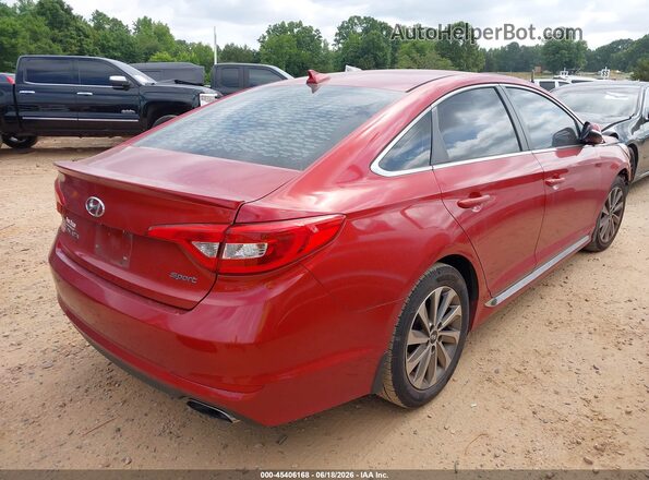 5NPE34AF6HH442061 2017 HYUNDAI SONATA Red უკანა მარჯვენა