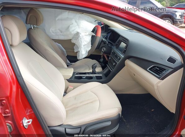 5NPE34AF6HH442061 2017 HYUNDAI SONATA Red წინა სალონის ხედი