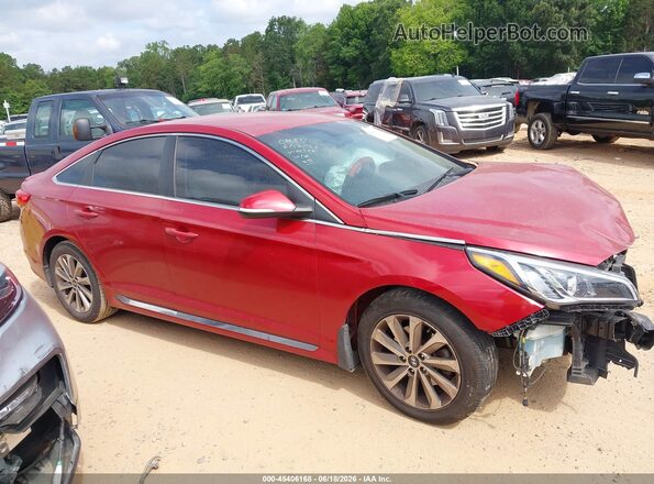 5NPE34AF6HH442061 2017 HYUNDAI SONATA Red უკანა სალონის ხედი