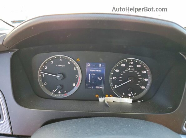 5NPE34AF6HH444389 2017 HYUNDAI SONATA White Սարքավորումների վահանակի տեսք