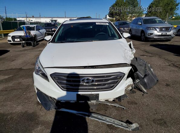 5NPE34AF6HH444389 2017 HYUNDAI SONATA White Դիմացի տեսք