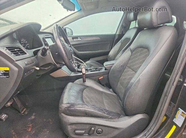 5NPE34AF6HH529281 2017 HYUNDAI SONATA Black წინა სალონის ხედი