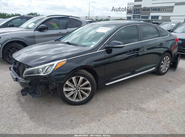 5NPE34AF6HH540037 2017 HYUNDAI SONATA Black Przód lewy