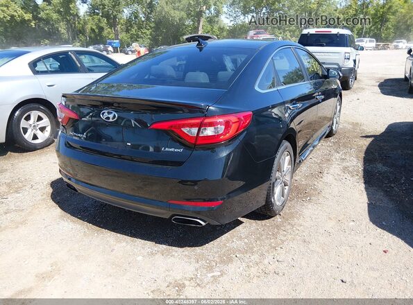 5NPE34AF6HH558750 2017 HYUNDAI SONATA Черный Задняя правая четверть