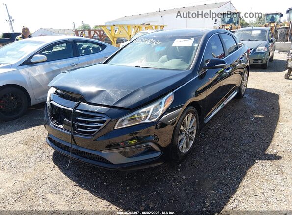 5NPE34AF6HH558750 2017 HYUNDAI SONATA Черный Передняя левая четверть