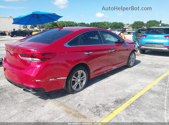 5NPE34AF6JH634344 2018 HYUNDAI SONATA Red Հետևի աջ