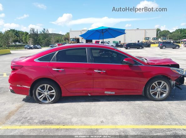 5NPE34AF6JH634344 2018 HYUNDAI SONATA Red Սալոնի 360 աստիճան տեսք