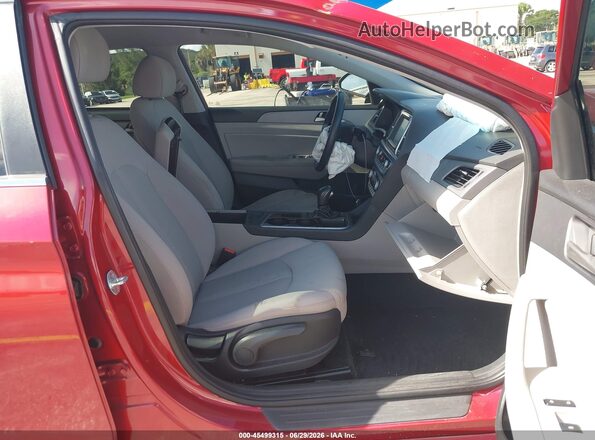 5NPE34AF6JH634344 2018 HYUNDAI SONATA Red Սալոնի դիմացի տեսք