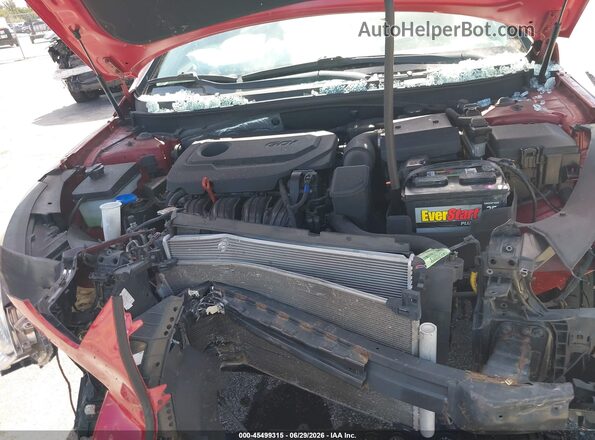 5NPE34AF6JH634344 2018 HYUNDAI SONATA Red Հետևի տեսք
