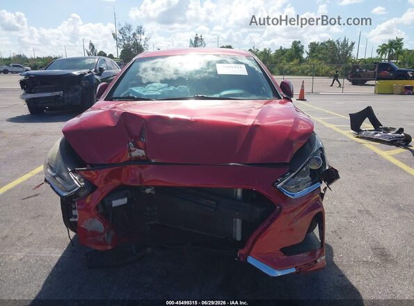 5NPE34AF6JH634344 2018 HYUNDAI SONATA Red Սալոնի հետևի տեսք