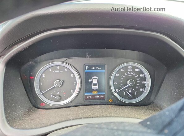 5NPE34AF6JH659261 2018 HYUNDAI SONATA Gray Սարքավորումների վահանակի տեսք