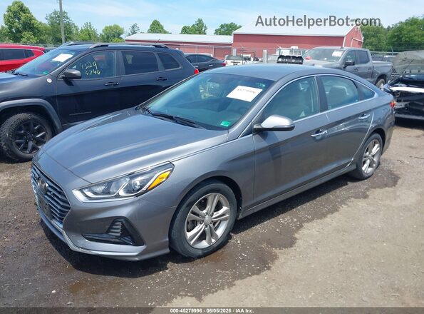 5NPE34AF6JH668753 2018 HYUNDAI SONATA Gray Front left