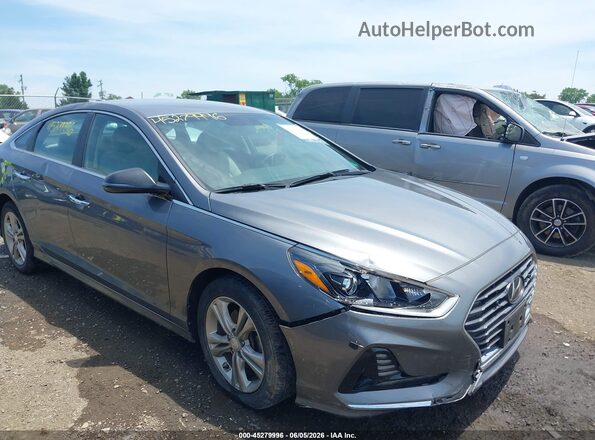 5NPE34AF6JH668753 2018 HYUNDAI SONATA Gray Front view
