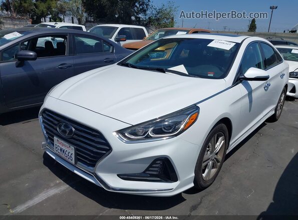 5NPE34AF6JH696231 2018 HYUNDAI SONATA White Vista tres cuartos delantera izquierda