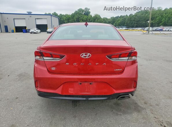 5NPE34AF6KH766974 2019 HYUNDAI SONATA Red Widok z tyłu