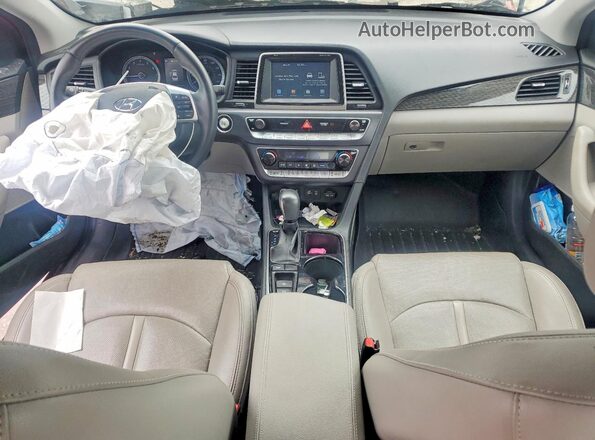 5NPE34AF6KH766974 2019 HYUNDAI SONATA Red Widok deski rozdzielczej