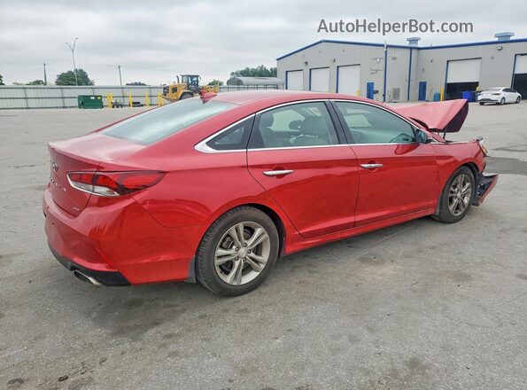 5NPE34AF6KH766974 2019 HYUNDAI SONATA Red Tył prawy