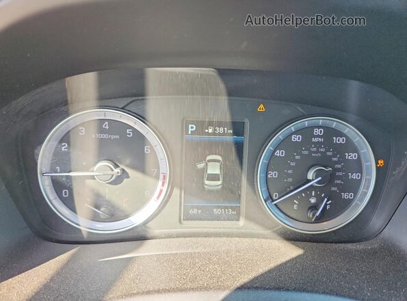 5NPE34AF6KH812187 2019 HYUNDAI SONATA White Вид щитка приладів