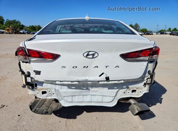 5NPE34AF6KH812187 2019 HYUNDAI SONATA White Вид ззаду