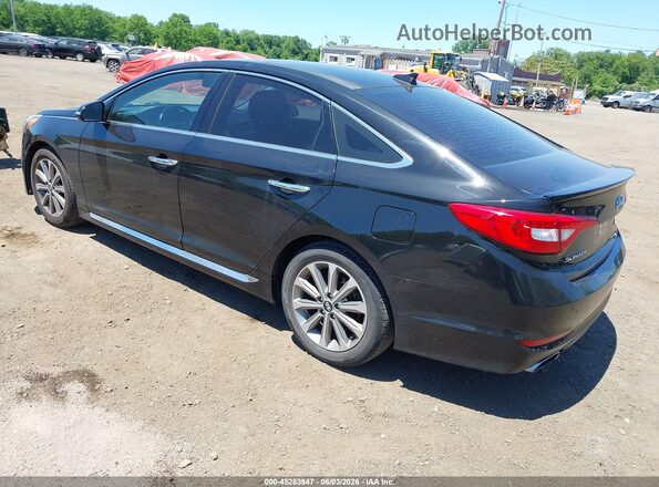5NPE34AF7GH283601 2016 HYUNDAI SONATA Black Tył lewy