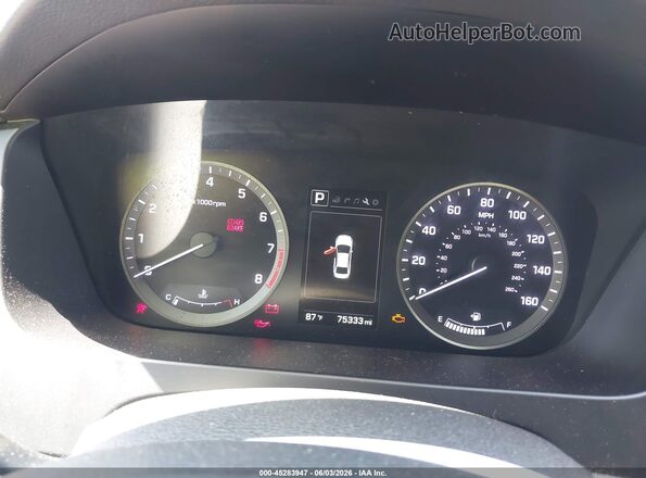 5NPE34AF7GH283601 2016 HYUNDAI SONATA Black Widok tylnych siedzeń