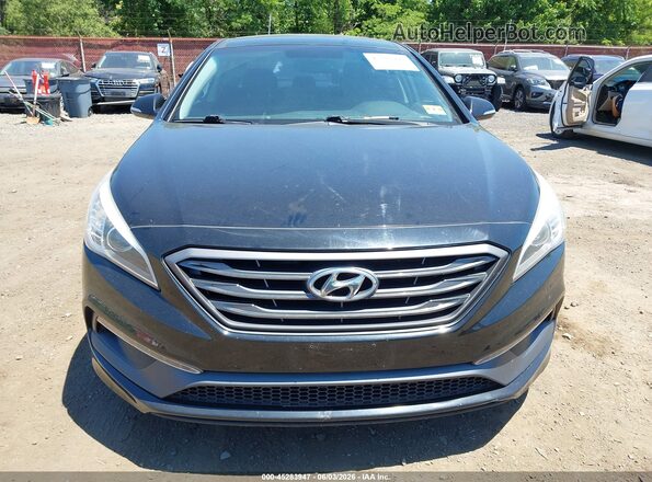 5NPE34AF7GH283601 2016 HYUNDAI SONATA Black Widok zestawu wskaźników