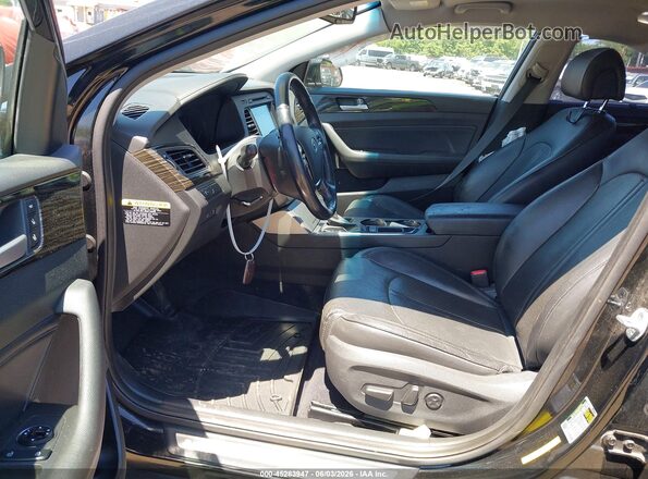 5NPE34AF7GH283601 2016 HYUNDAI SONATA Black Widok wnętrza z przodu