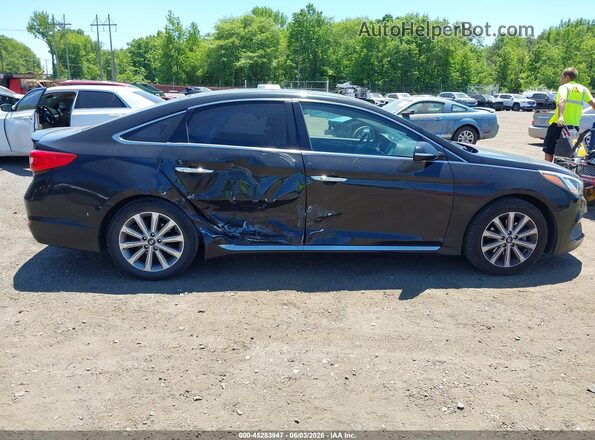 5NPE34AF7GH283601 2016 HYUNDAI SONATA Black Widok wnętrza z tyłu